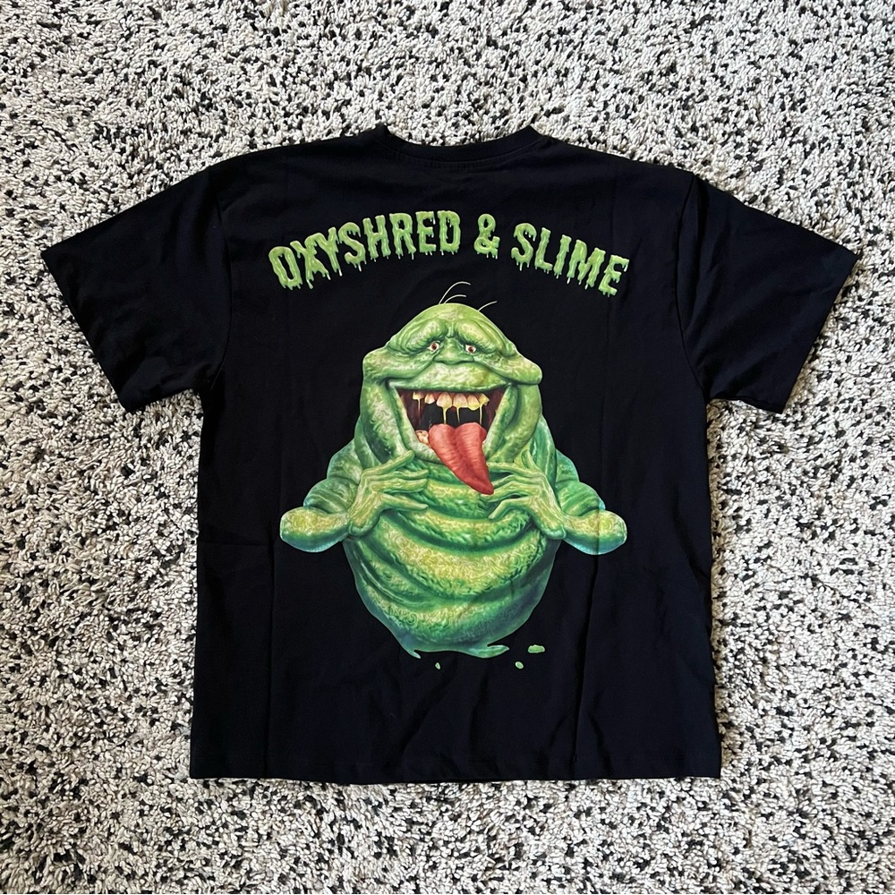 EHP Labs x Ghostbusters Slimer Graphic Tee Shirt Black Short Sleeve Men’s Medium